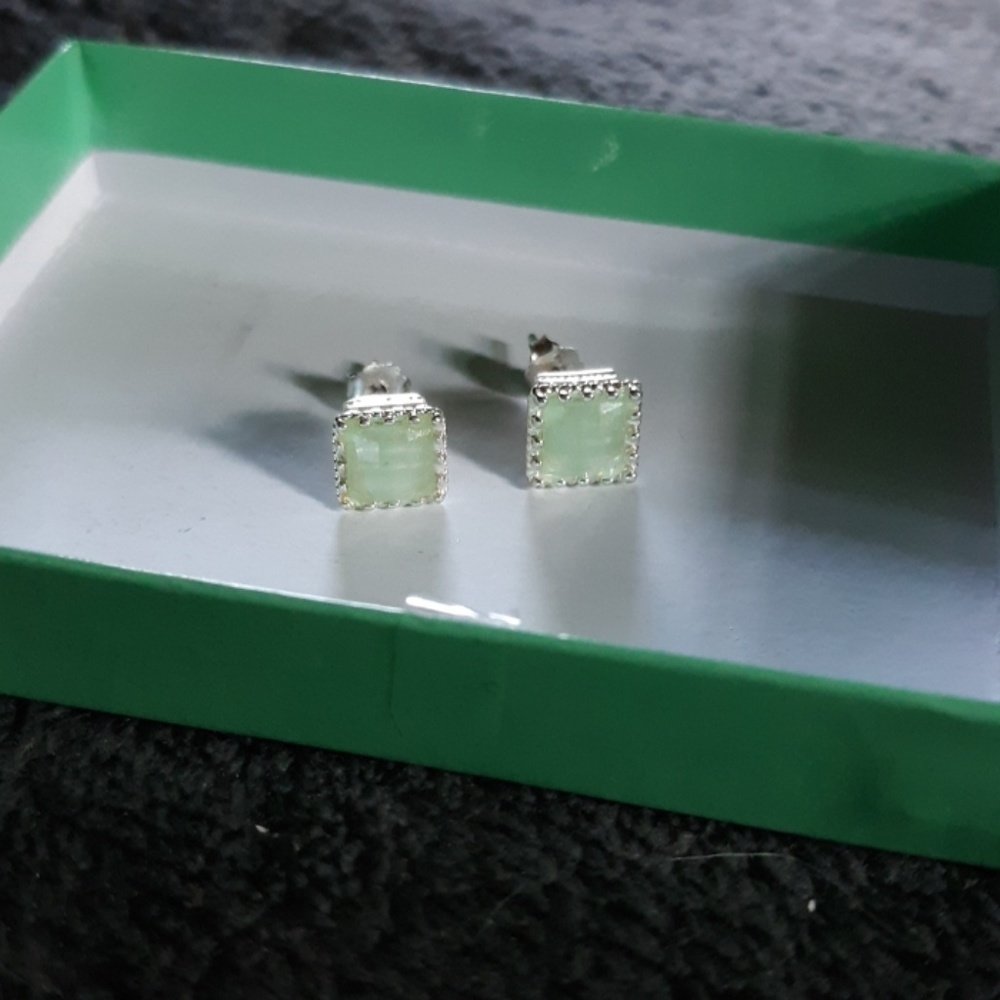 Aqua stone earrings